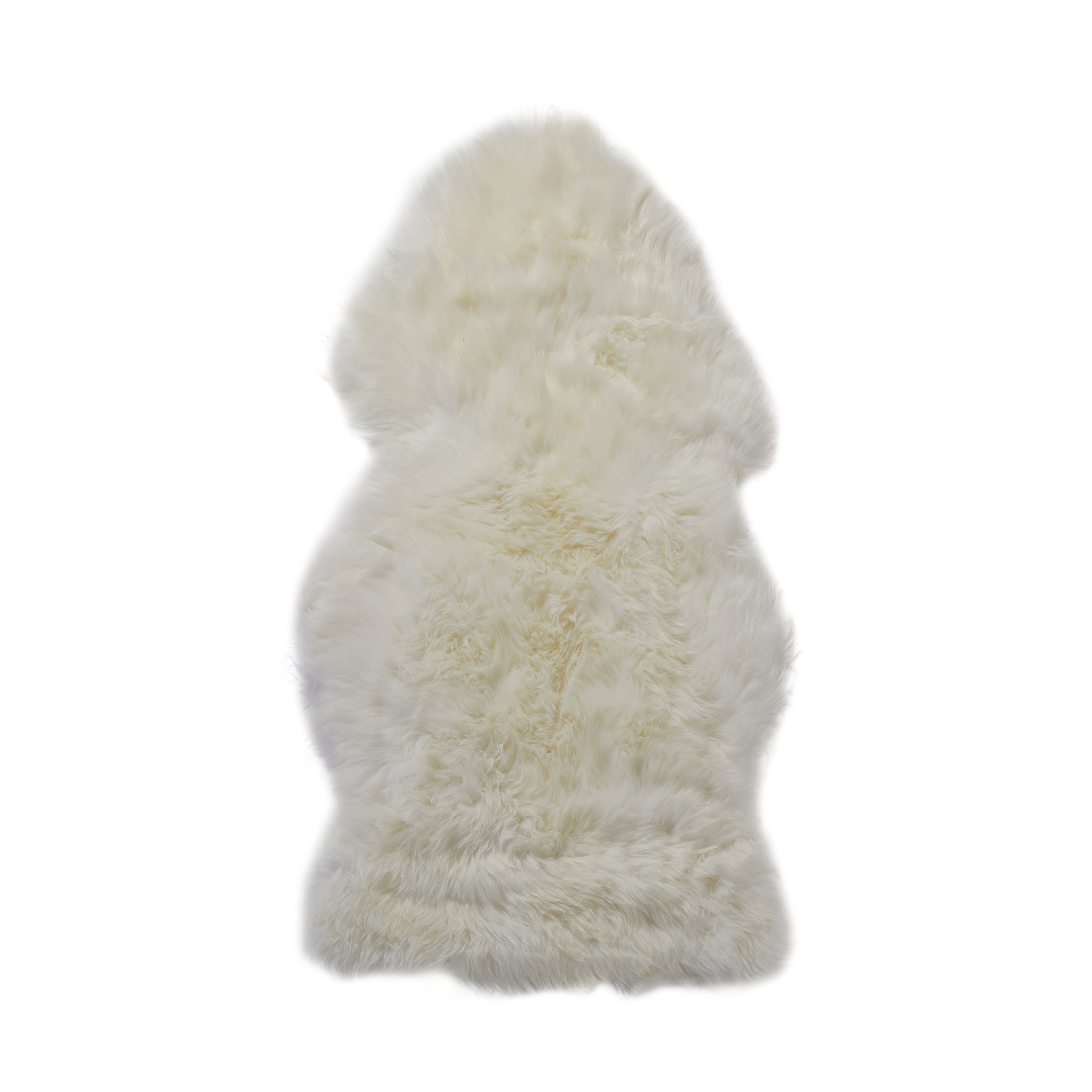 Premium Natural White Sheepskin Rug